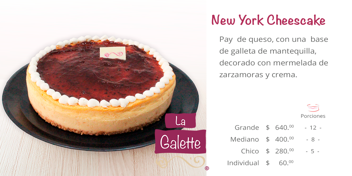 Pastel New York cheesecake